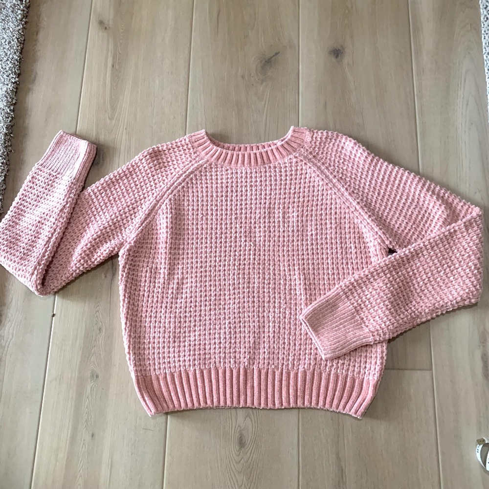 Alter’d State - Cozy Champagne Pink Knit Sweater Short Waist Size M
